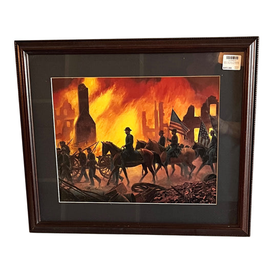 War is Hell Framed Mark Kunstler Civil War Print
