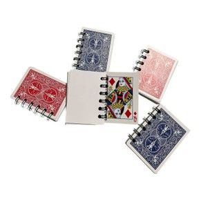 Journal - Mini - Playing Cards Red StockOnU Art Approx. 3" x 2.5"