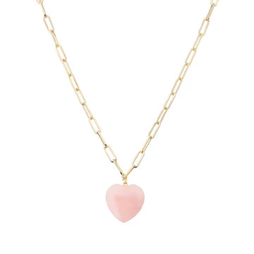 Natural Stone Heart Necklace Whats Hot Jewelry