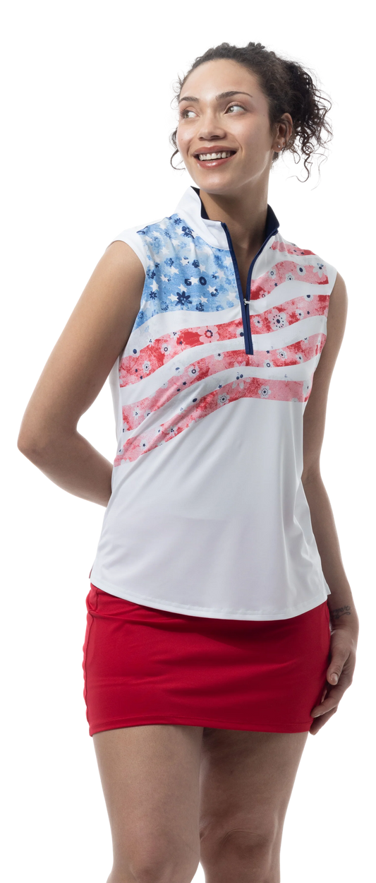 Ks/San-900471-S Liberty Sansoleil S/L Zip Mock Small