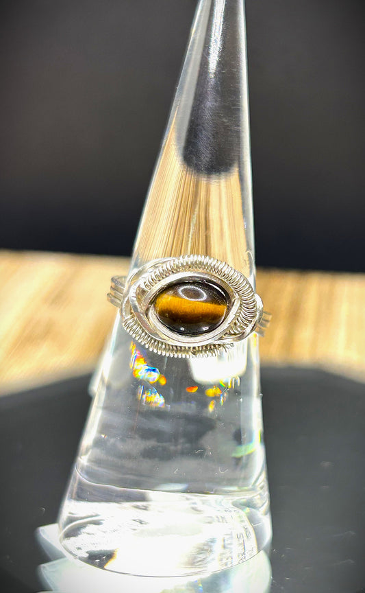RG TIGERS EYE - STERLING SILVER - Size 6.5