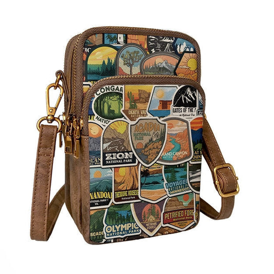 Nat Parks  Cell Phone Cross Body Bag - 1152