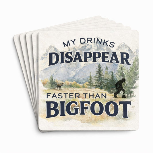 Bar Coasters  6 Pk Faster Than Bigfoot