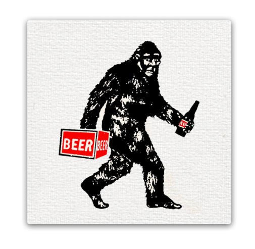 Funny Canvas Magnet Bigfoot  - 1152