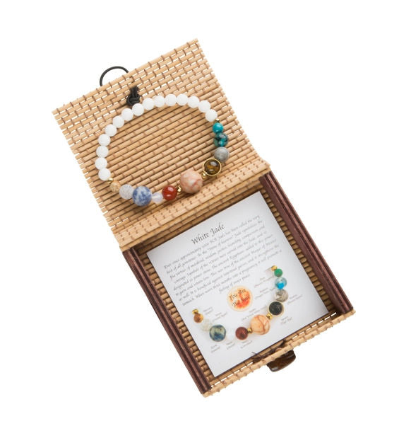 Galaxy Bracelet  White Jade- 1152