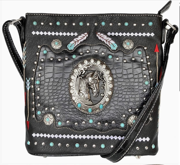 Horse Feathers Crossbody Messenger Bag Blk