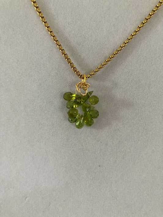 Peridot Tiny Gemstone Pendant Bellajules