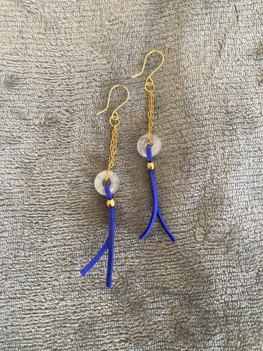 Clear Quartz Gemstone Earrings Bellajules