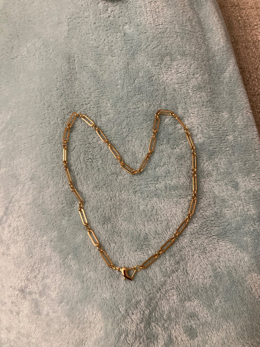 18” Gold Plated Paperclip Chain Bellajules