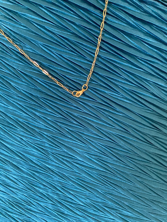 18K Gold Plated Cable Chain 18”