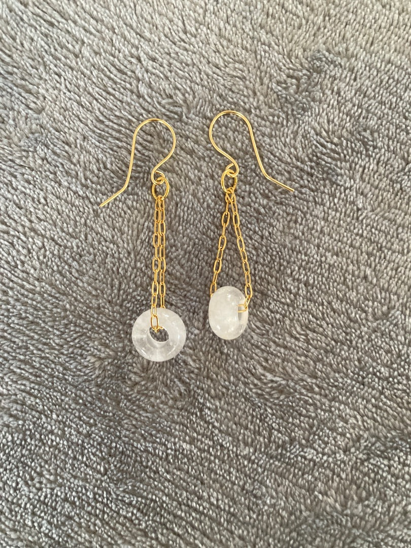 Clear Quartz Gemstone Earrings