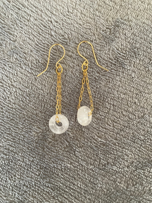 Clear Quartz Gemstone Earrings
