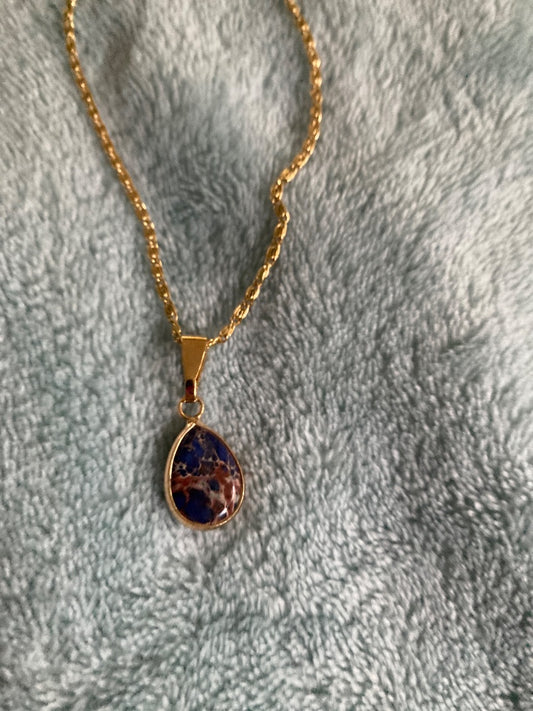 18” Impression Blue Jasper Pendant Bellajules 18”