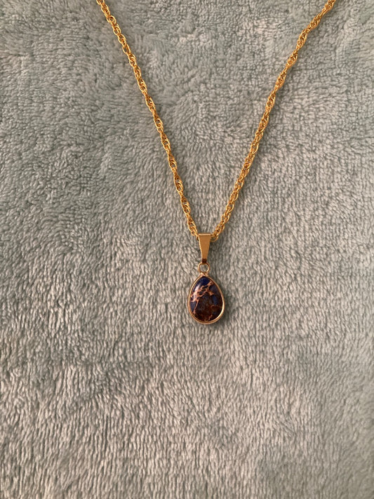 16” Impression Blue Jasper Pendant Bellajules 16”