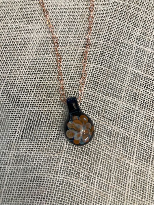 18” Copper Chain With Glass Pendant Bellajules Bellajules 18”
