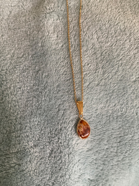 16” Impression Yellow Jasper Pendant