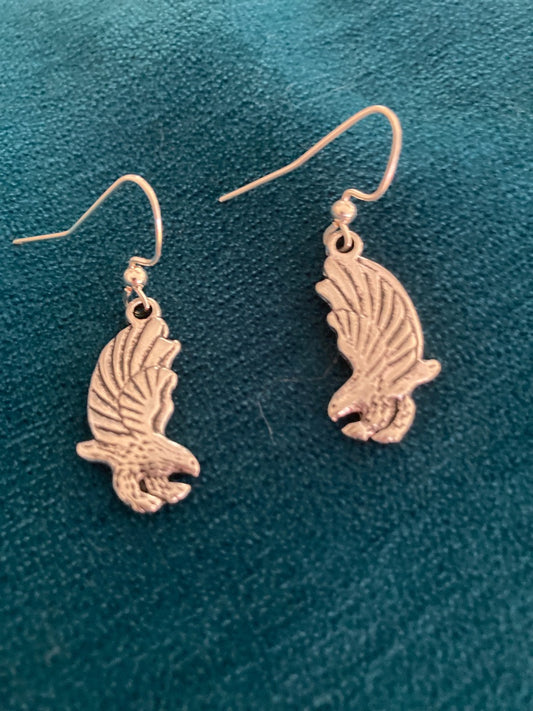 Pewter Raven Earrings Bellajules