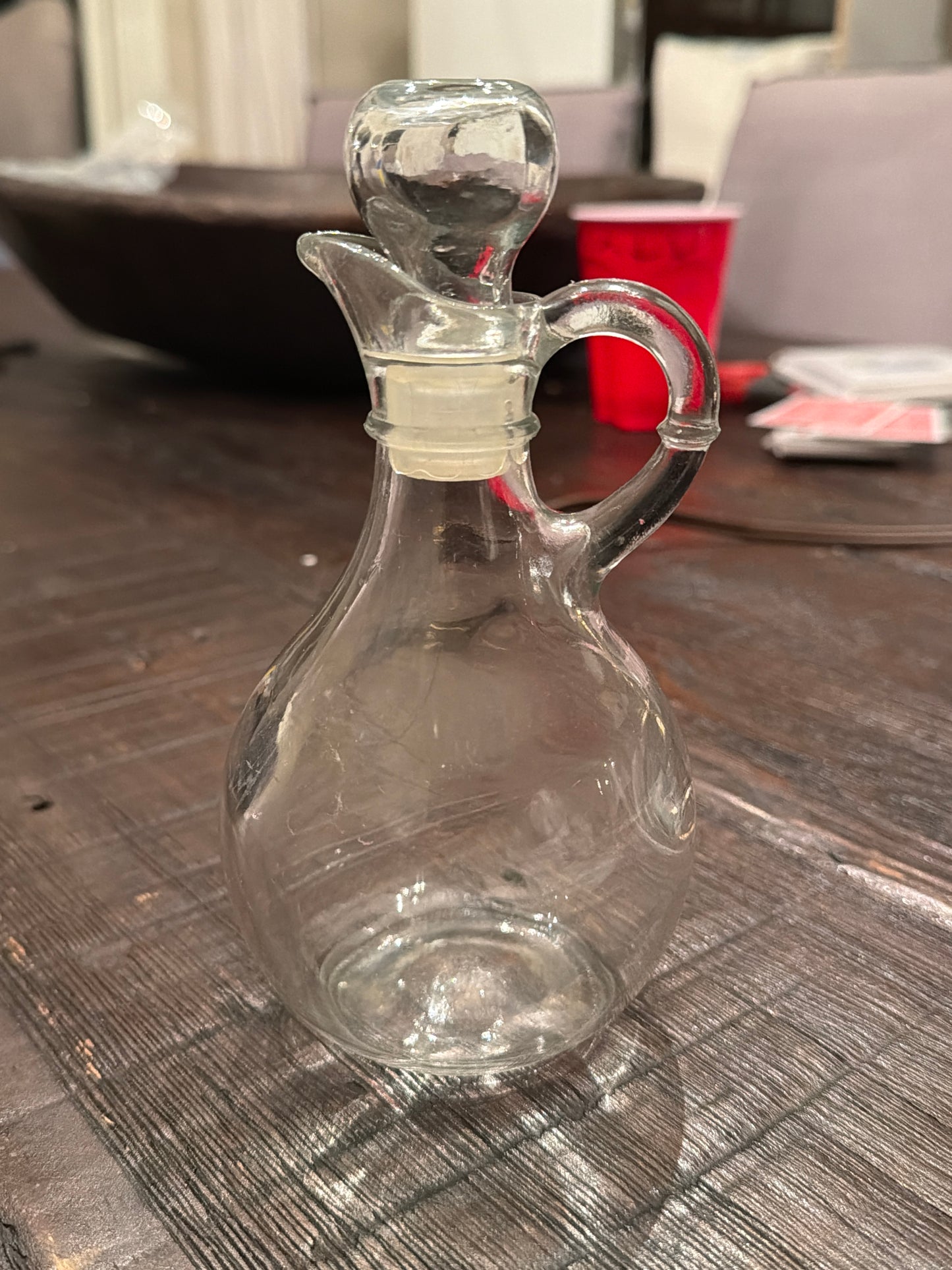 Glass Cruet  6.75” x 3.5”