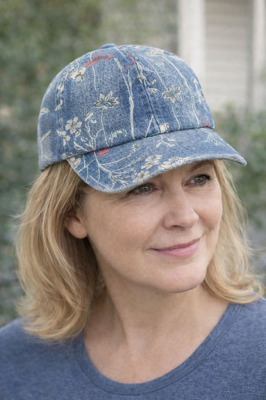 Jean Floral Ball Cap