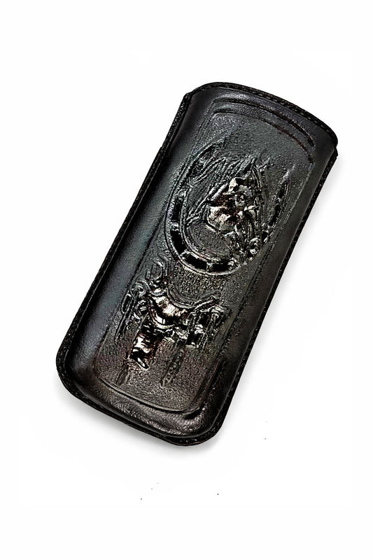 Leather Eye Glass Case Black - 1152