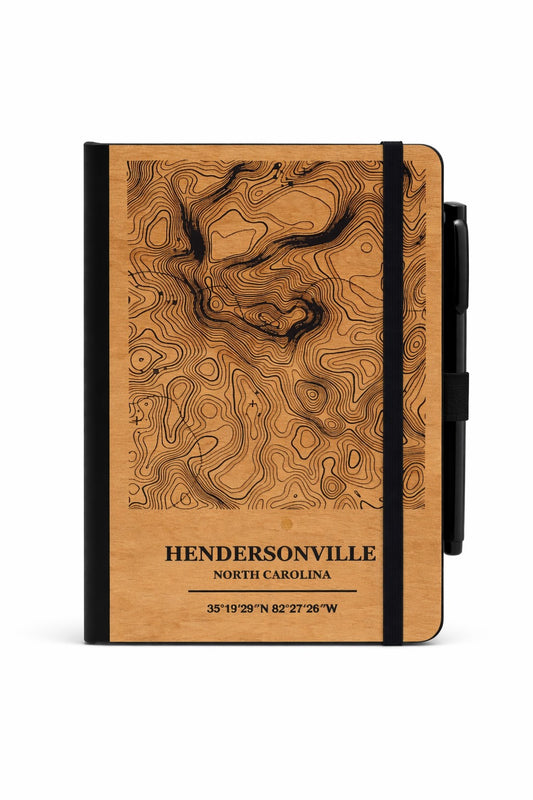 Wood Veneer Topo Journal A5  Lg- 1152